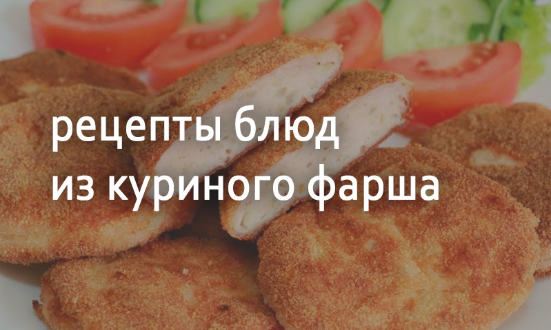 Рецепты блюд из фарша курицы