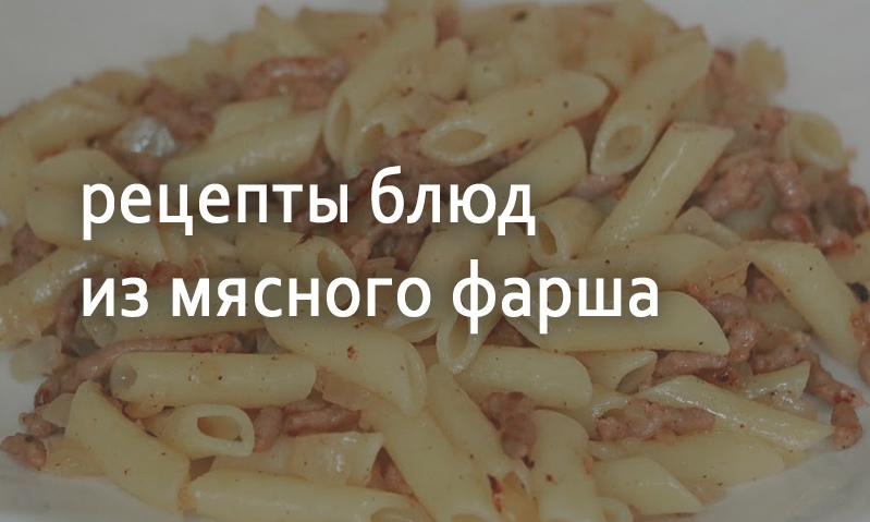 Рецепты блюд из мясного фарша