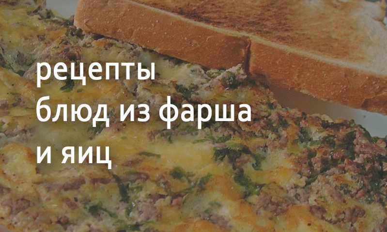 Рецепты блюд из фарша и яиц