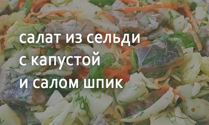 Салат с сельдью и белокочанной капустой