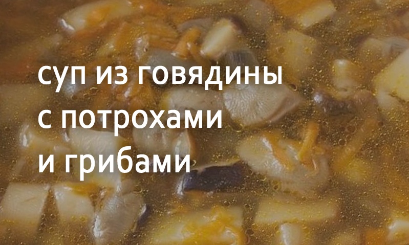 Суп мясной с потрохами по-варшавски