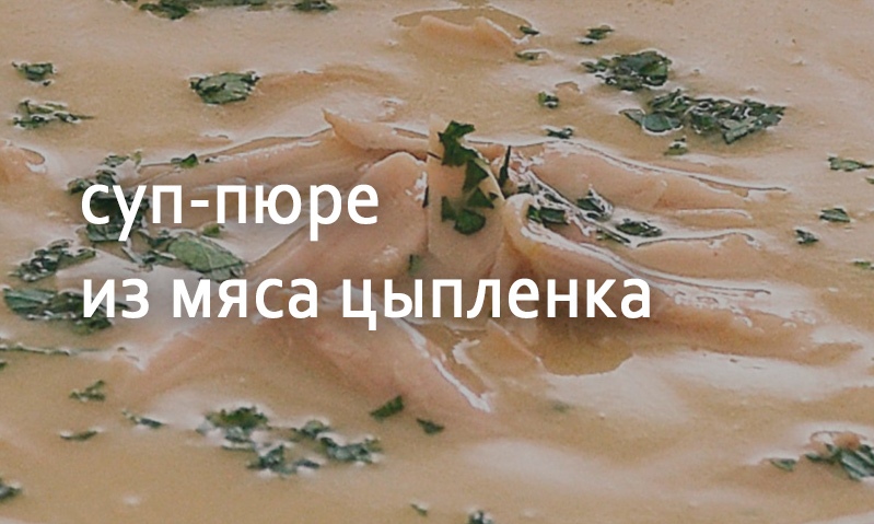 Суп-пюре из мяса цыпленка