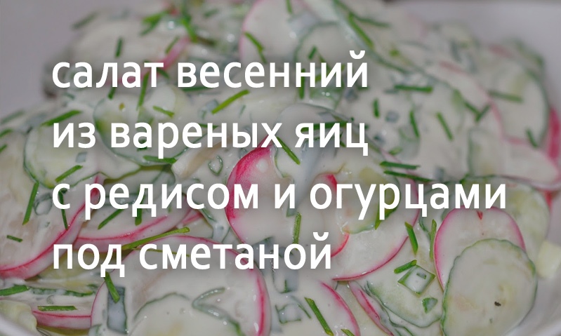 Салат весенний со сметаной